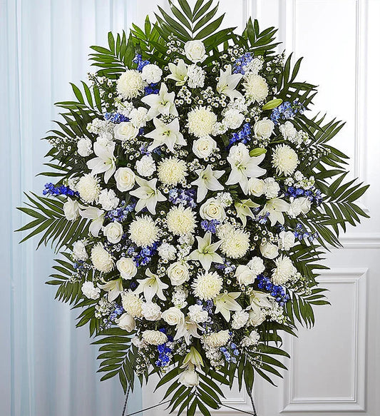 Mixed Flower Standing Funeral Easel