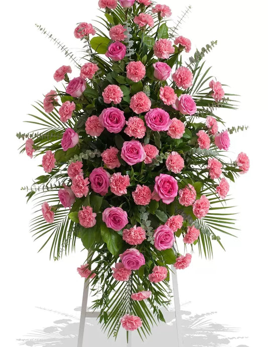 Carnation Funeral Standing Easel